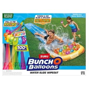 NIB Bunch O Balloons Waterslide Wipeout by Zuru (1 lane)